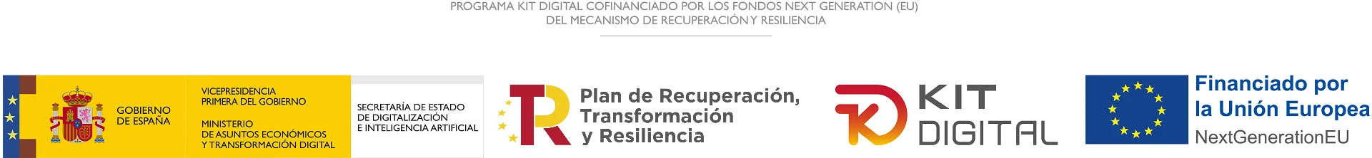 logotivo del programa Kit digital financiado por la union europea