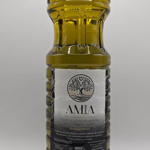 caja 15 botellas 1l de aceite de oliva virgen extra picual de la Sierra de Cazorla Amia