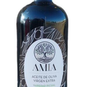 botella 500 ml de aceite de oliva virgen extra picual de jaen de cosecha temprana Amia