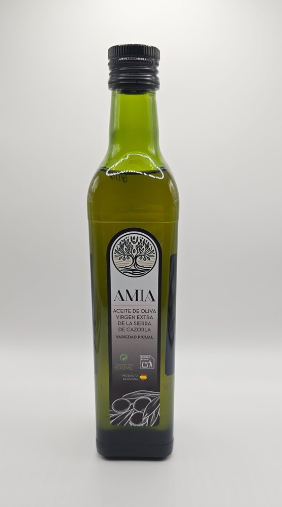 botella 500 ml de aceite de oliva virgen extra de jaen de aceites amia