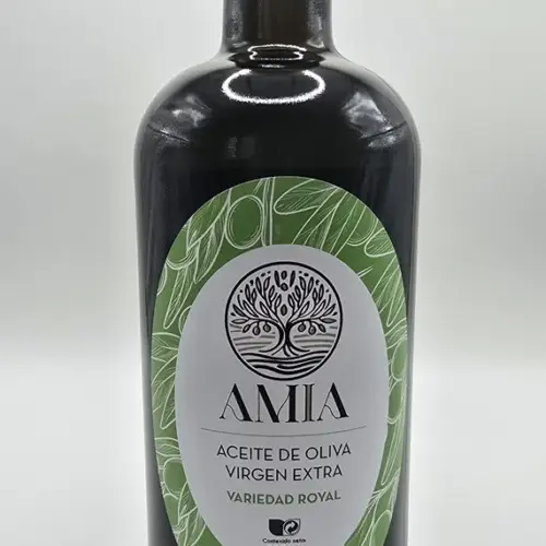 botella 500 ml de aceite de oliva virgen extra royal de jaen de primera prensada Amia