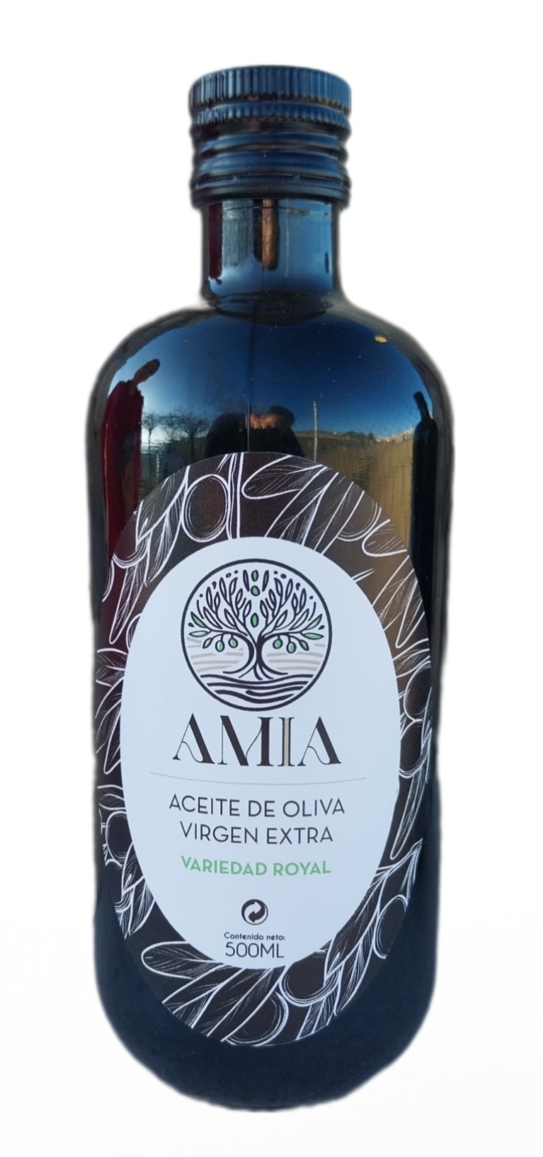 botella 500 ml de aceite de oliva virgen extra royal de jaen de cosecha temprana Amia