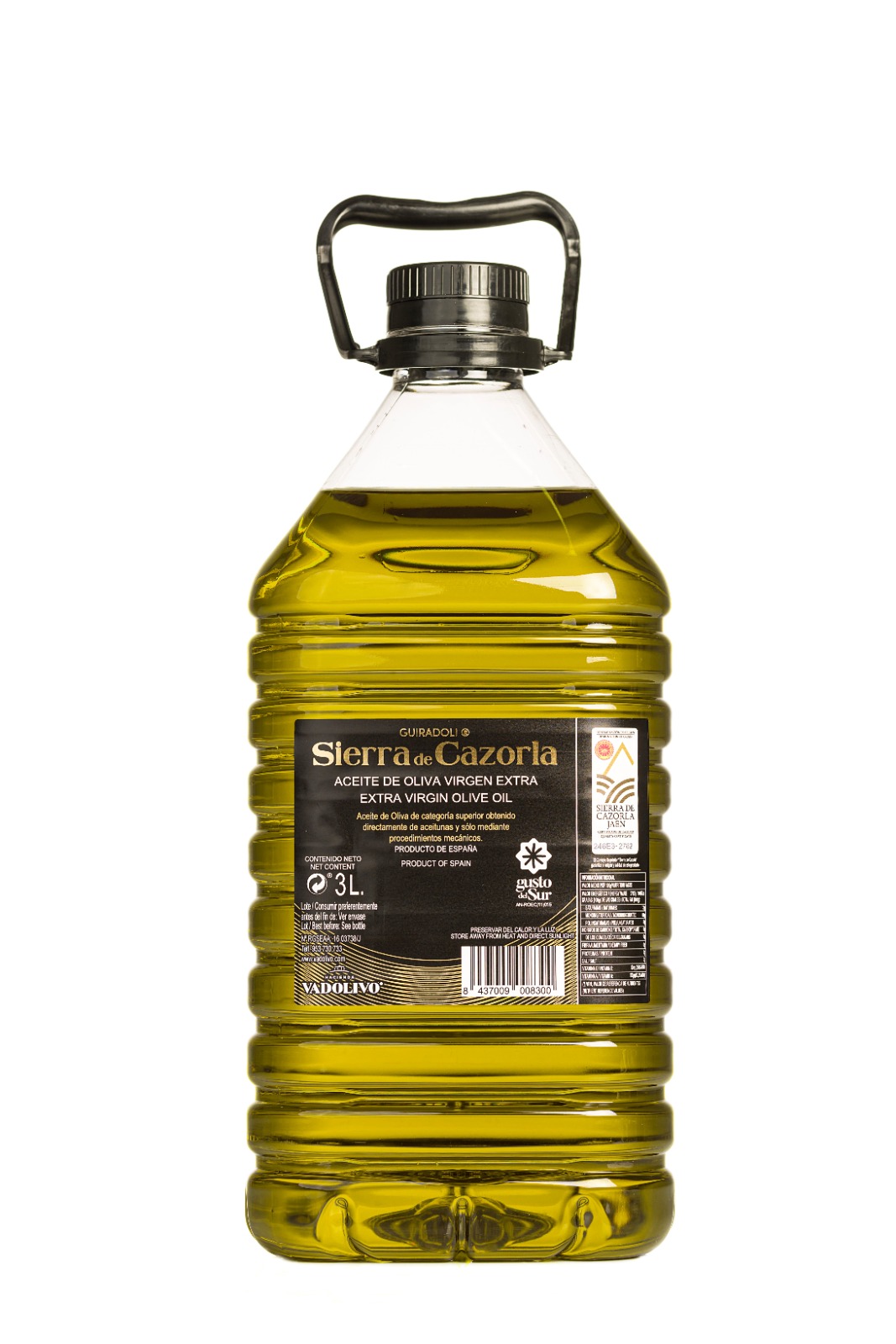 botella 3l de aceite de oliva virgen extra picual de la Sierra de Cazorla guiradoli