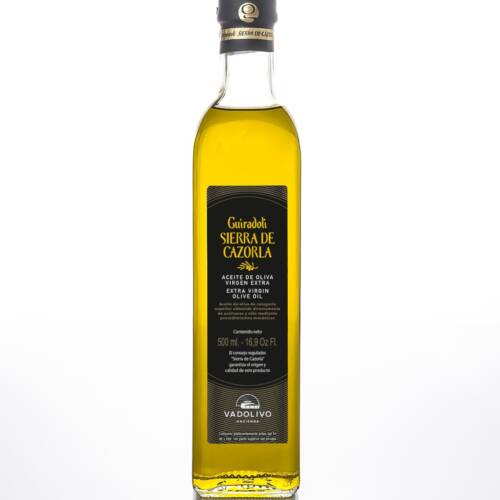 botella 500 ml de aceite de oliva virgen extra picual de la Sierra de Cazorla Guiradoli