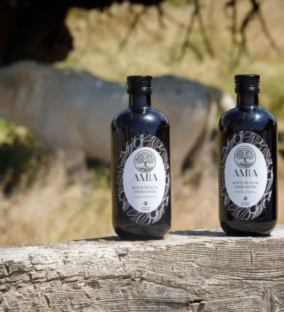 2 botellas premium de aceite de oliva virgen extra premium, primera prensada Picual y Royal Amia